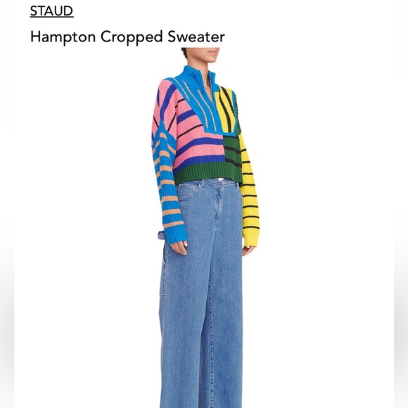 NWT Staud Cropped Hampton Sweater - Picture 3 of 9